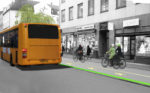 Figur 7: Virtuell bussperrong uten og med buss (Rasmussen og Hoegh 2010).