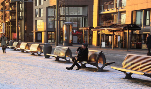 Figur 2: En hvileplass i solen. Kilde: Statens vegvesen 2012 (s. 109), fotografert av Amund Johne.